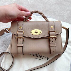 Authentic Mulberry Mini Alexa in Maple Silky Calf Leather with Gold Hardware